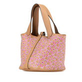 エルメス ピコタンロック ミクロ ラッキーデイジー ハンドバッグ チャイ ローズ スイフト レディース HERMES 【中古】